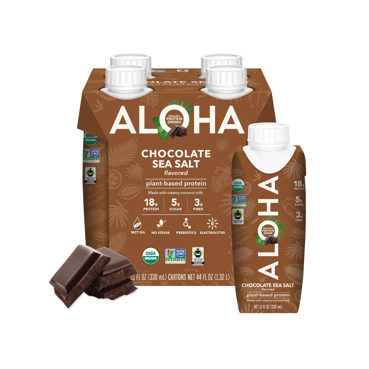 Chocolate Sea Salt Organic Plant Based Protein Drink M6442