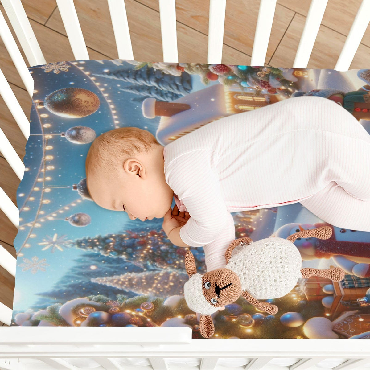 Soft Breathable Stretchy Microfiber Fitted Crib Sheets P152751