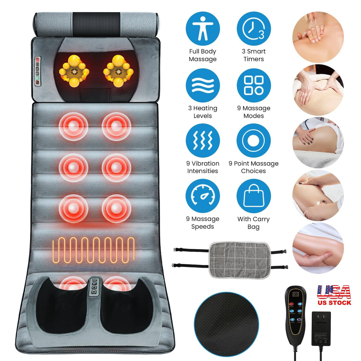 Full Body Massage Mat with Heat W467