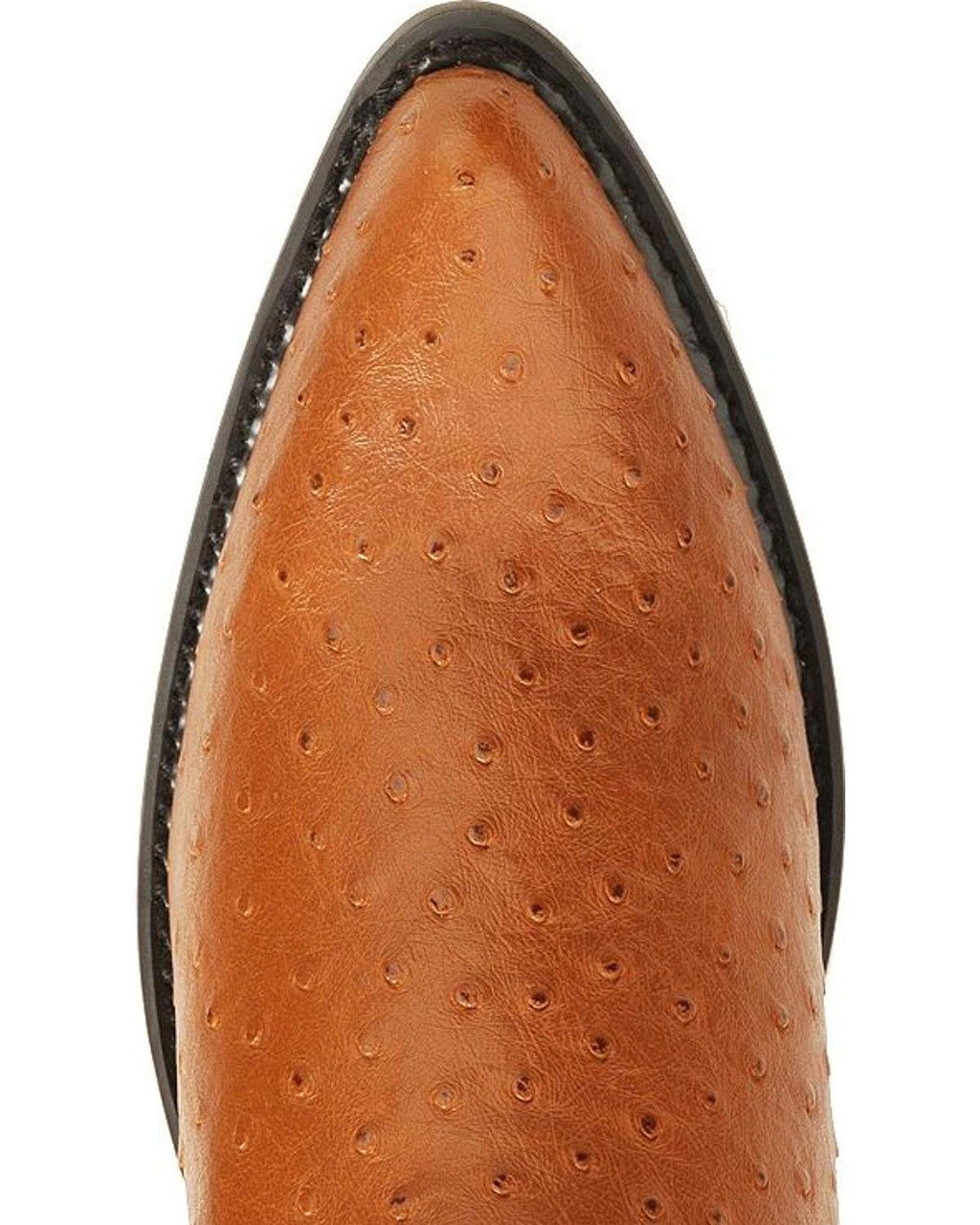 Cognac Ostrich Print Cowboy Boots F5189
