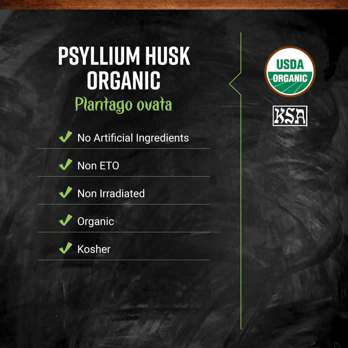 Organic Whole Psyllium Husk 16 Ounce D93696