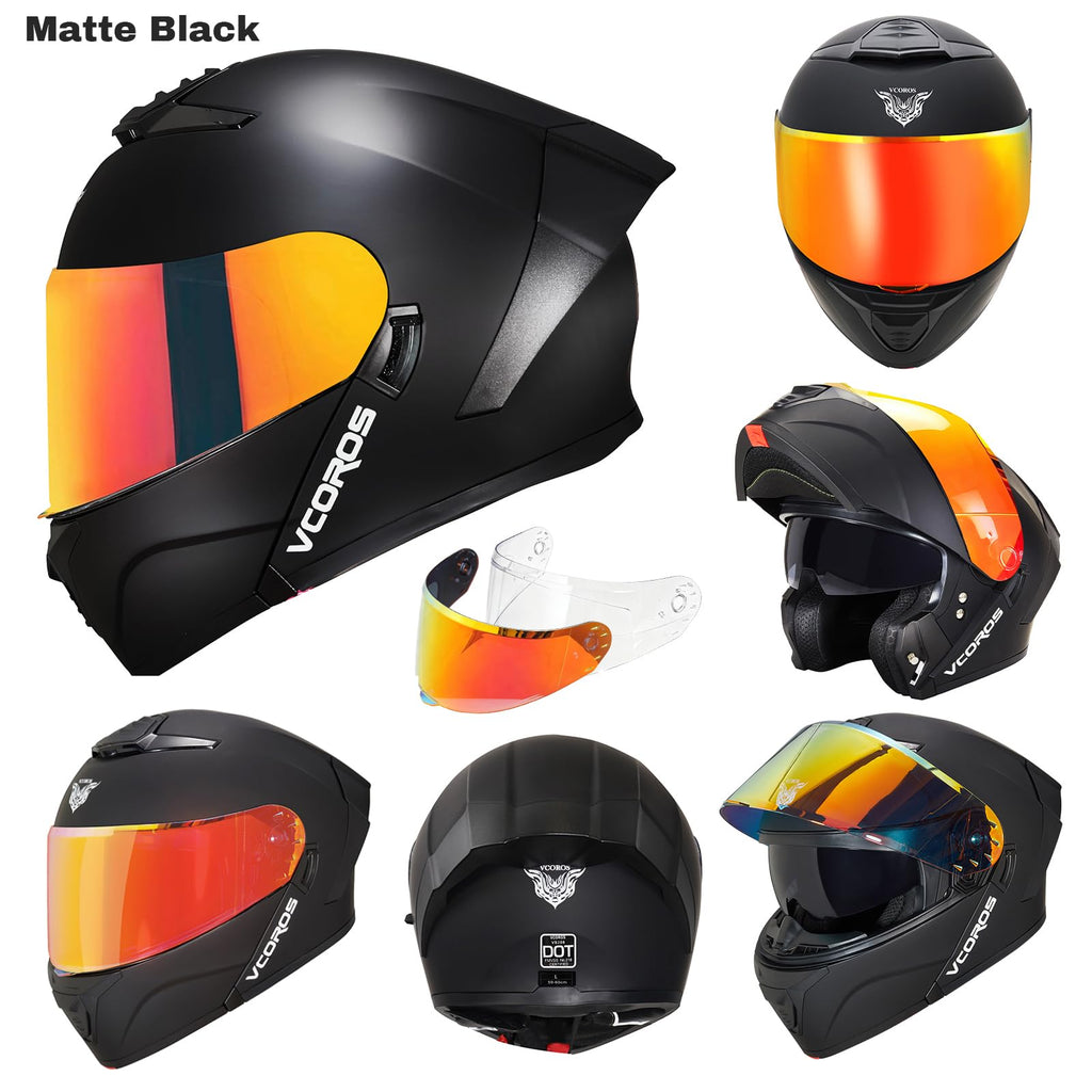 Flip Up Modular Motorcycle Helmet Dual Visor L157