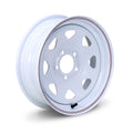 15X5 Trailer Wheel 5 Lug on 4.5" Bolt Pattern White Spoke Rim N9183