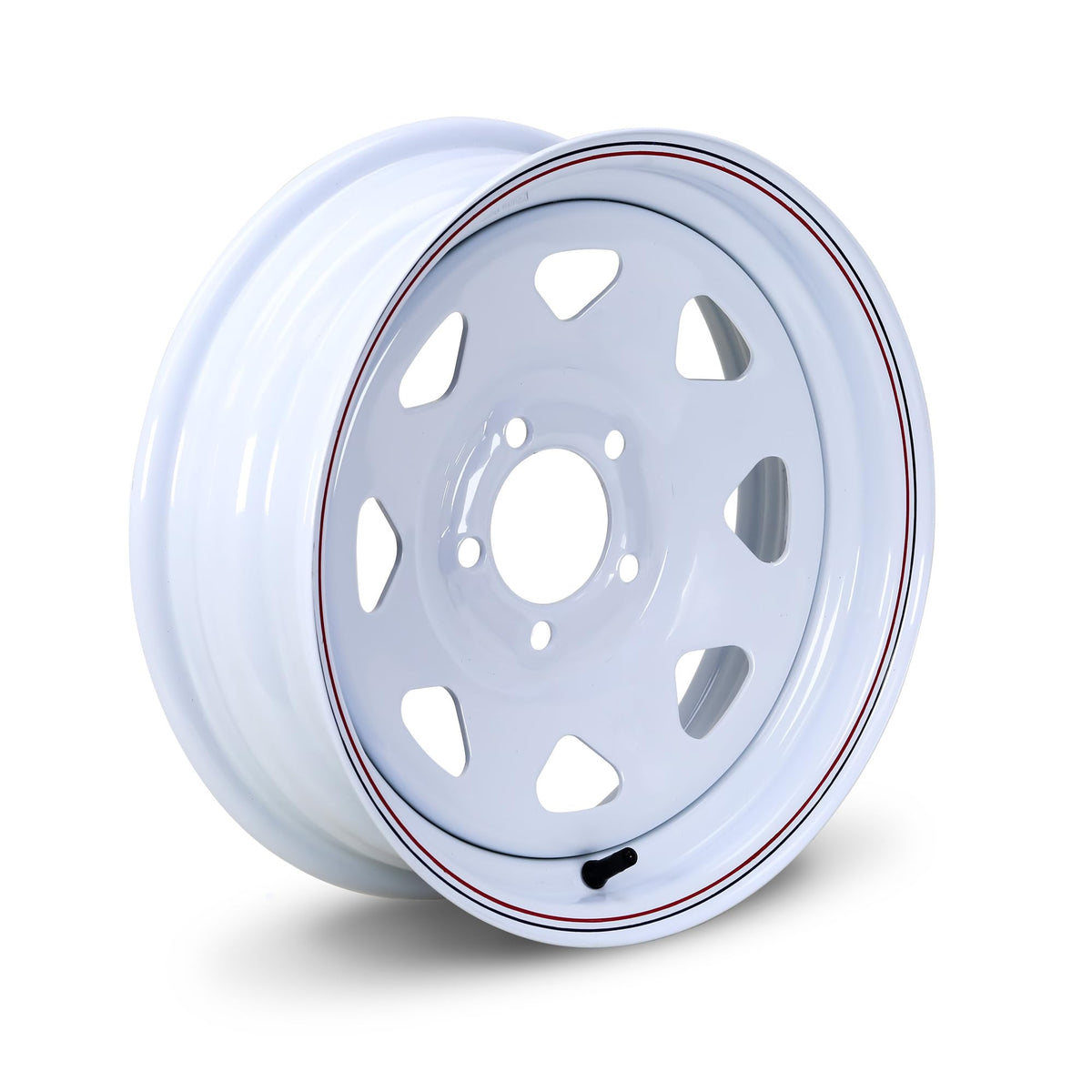 15X5 Trailer Wheel 5 Lug on 4.5" Bolt Pattern White Spoke Rim N9183