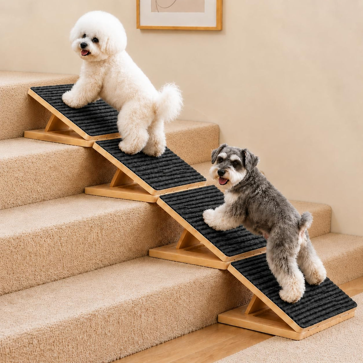 Adjustable Non-Slip Wooden Dog Ramp P314