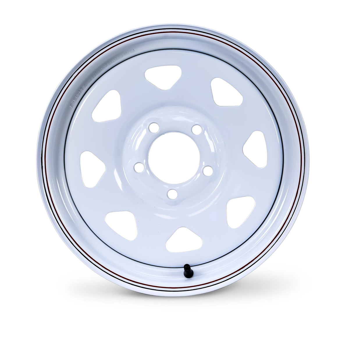 15X5 Trailer Wheel 5 Lug on 4.5" Bolt Pattern White Spoke Rim N9183