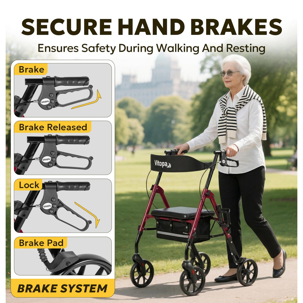 Foldable Rollator with Seat M40563