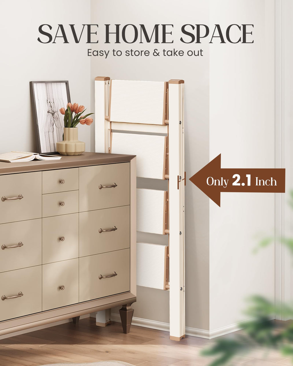 4 Step Ladder with Anti-Slip Wide Pedal X979
