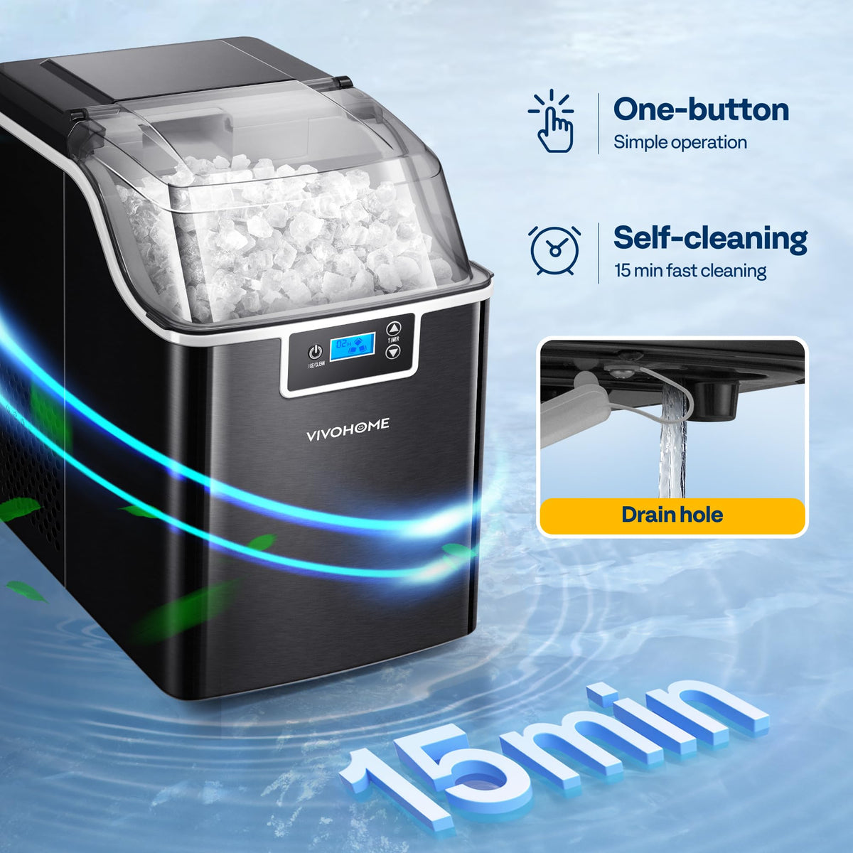 Black Countertop Ice Maker D484630