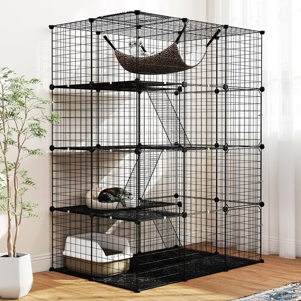 56" 4-Tier Cat Enclosure with Skylight H92825
