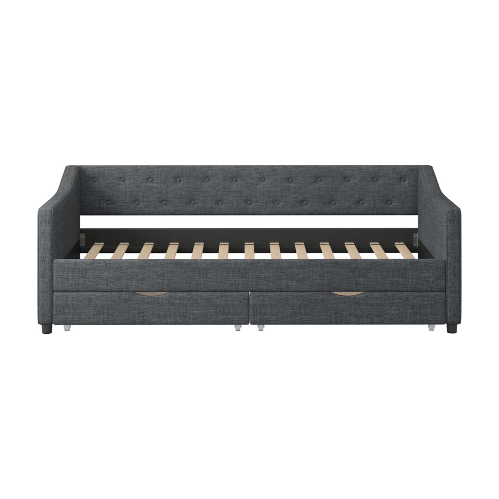 Upholstered Twin Size Daybed with Drawers Q12321