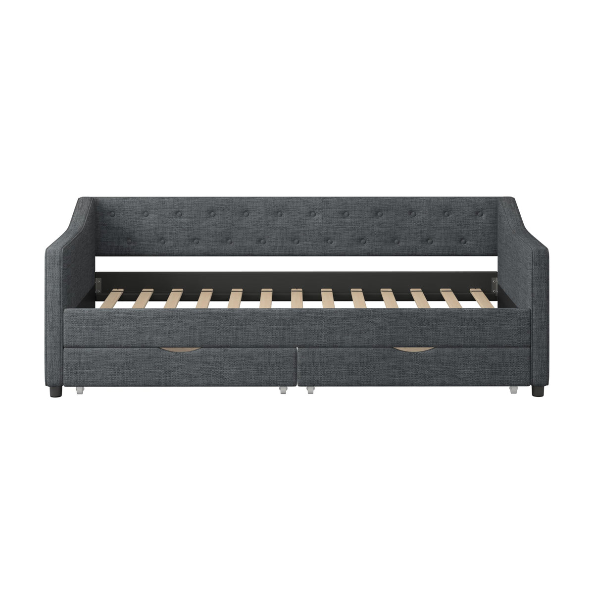 Upholstered Twin Size Daybed with Drawers Q12321