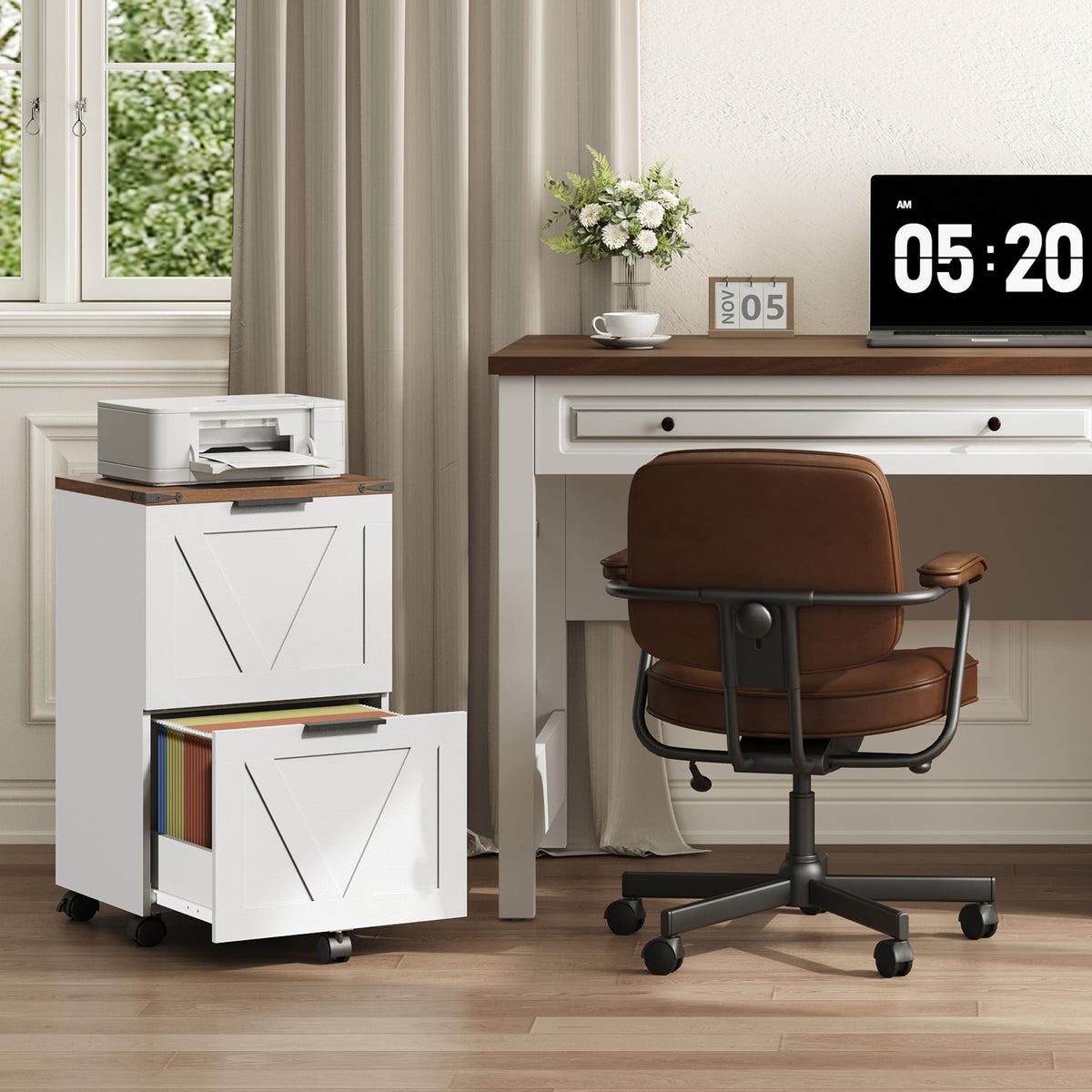 2 Drawers Rolling File Cabinet Q13506