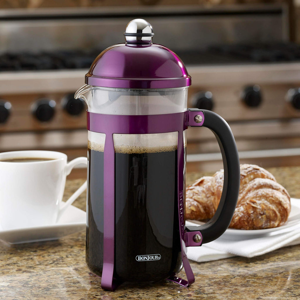 French Press Coffee Maker 8 Cup Purple C63575