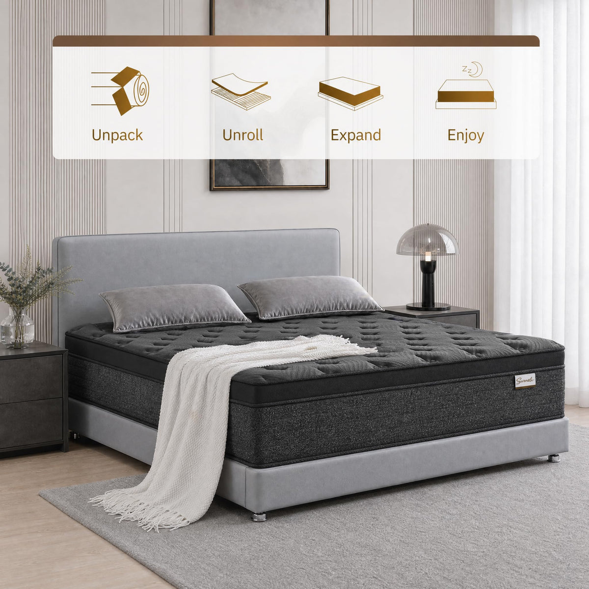 12 Inch Full Size Hybrid Mattress H407772