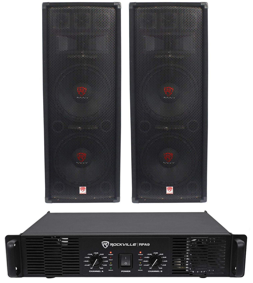 12" 2000W DJ PA Speaker Pair with Amplifier P74981