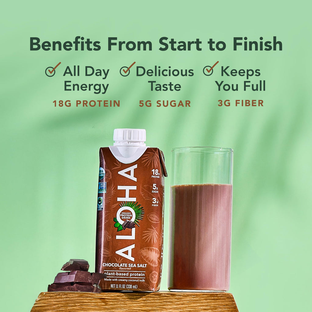 Chocolate Sea Salt Organic Plant Based Protein Drink M6442