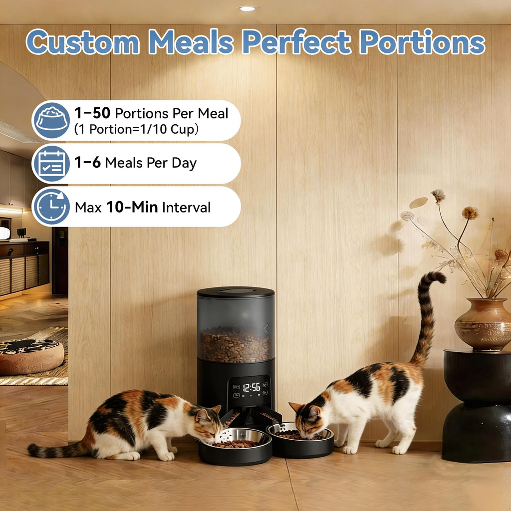 Automatic Cat Feeder 6L Black E6986