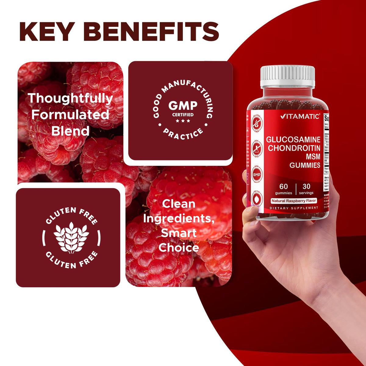 Glucosamine Chondroitin with MSM 60 Gummies 2 Pack A5456