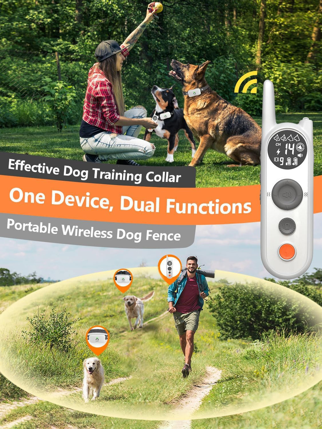 Wireless Dog Fence for 2 Dogs C278