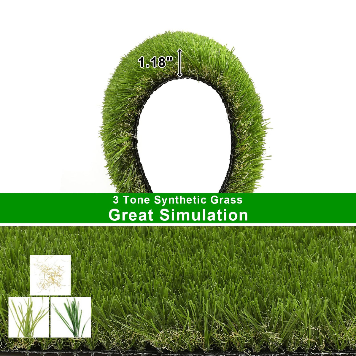 20x25 inches Artificial Grass Pad with Drainage Holes B36735