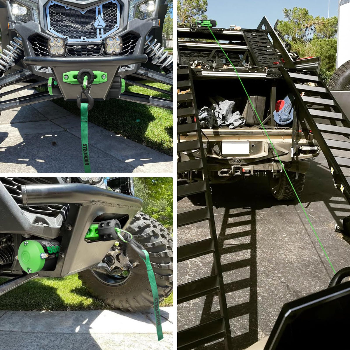 12V Electric Winch with Synthetic Rope and Wireless Remote Z698