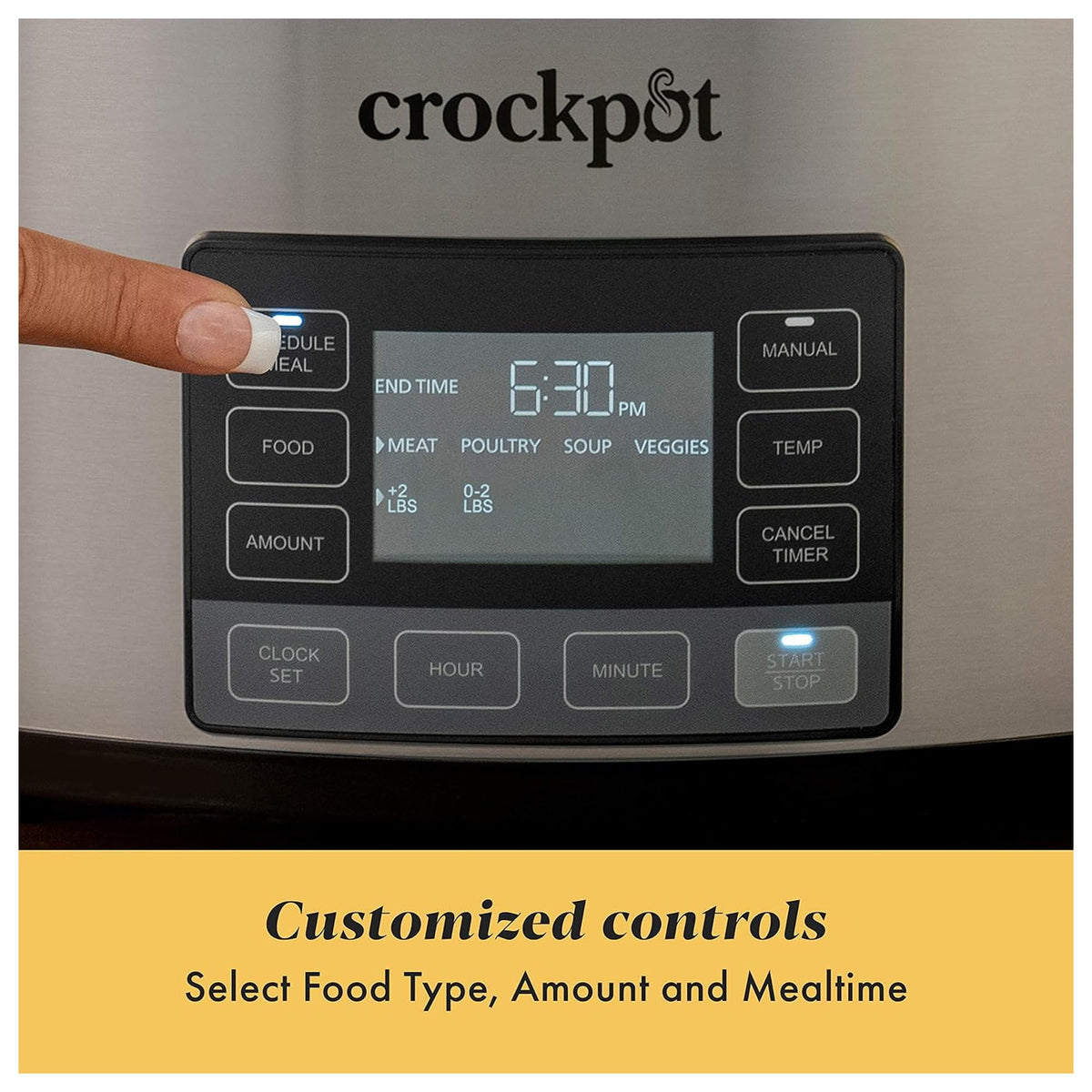 6 Quart Programmable Slow Cooker and Food Warmer Y84032