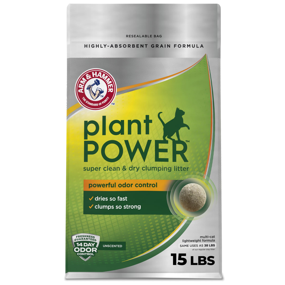 Plant-Based Clumping Cat Litter Unscented 15 Lbs C6116