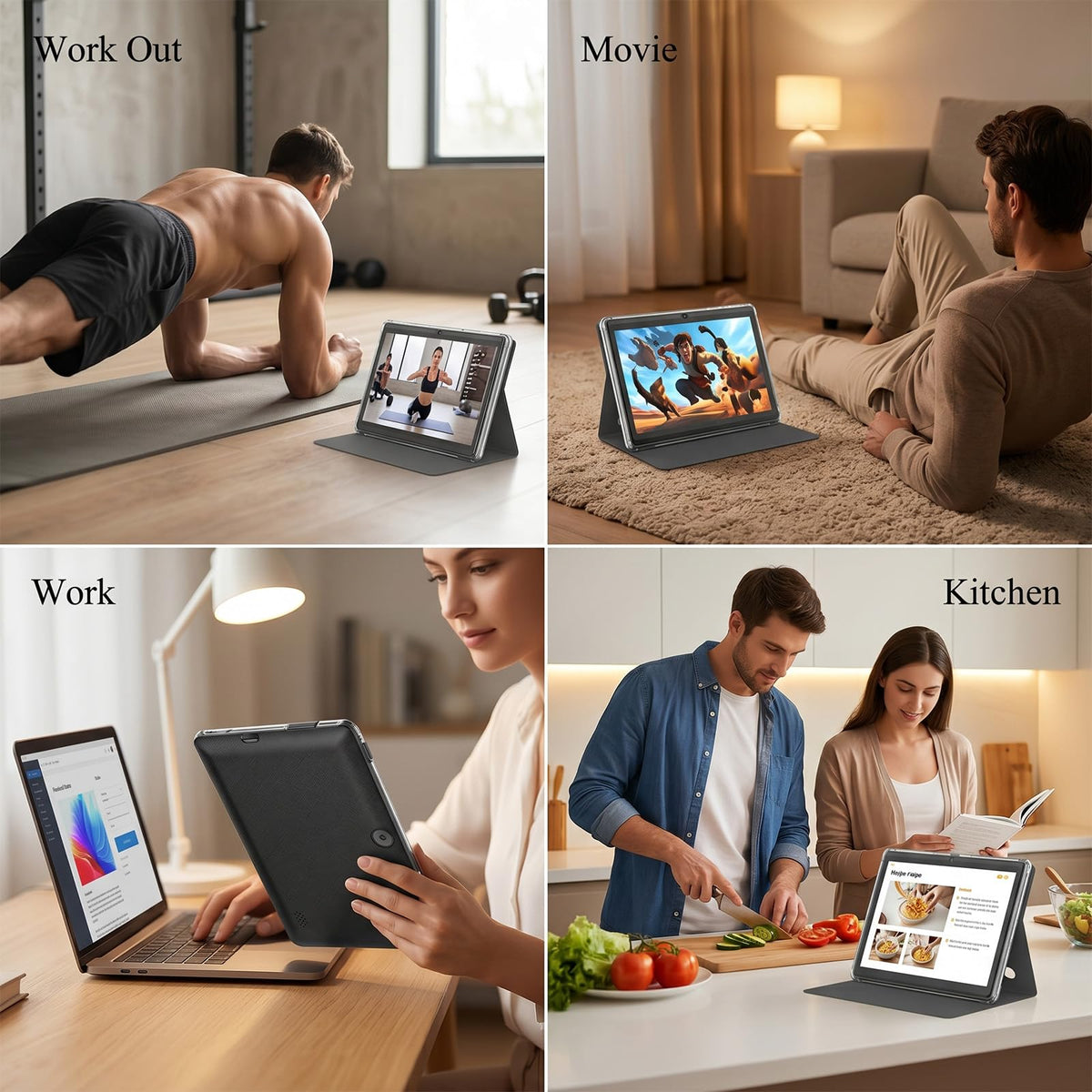 7 Inch Android Tablet with Protective Case, 8GB RAM 32GB ROM S4271