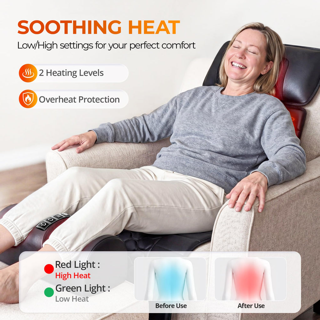 10 Motors Vibrating Heating Full Body Massage Mat Q7915