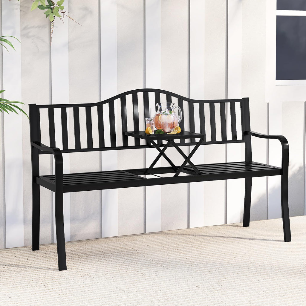 60” Metal Outdoor Garden Park Bench E95189