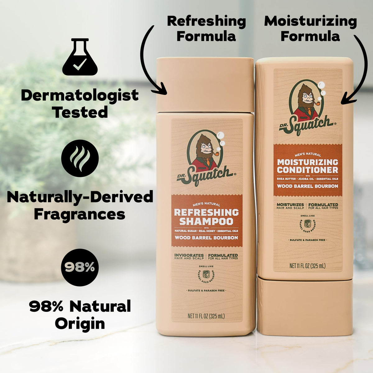 Natural Shampoo and Conditioner Set 11 fl oz 2-Pack L6764