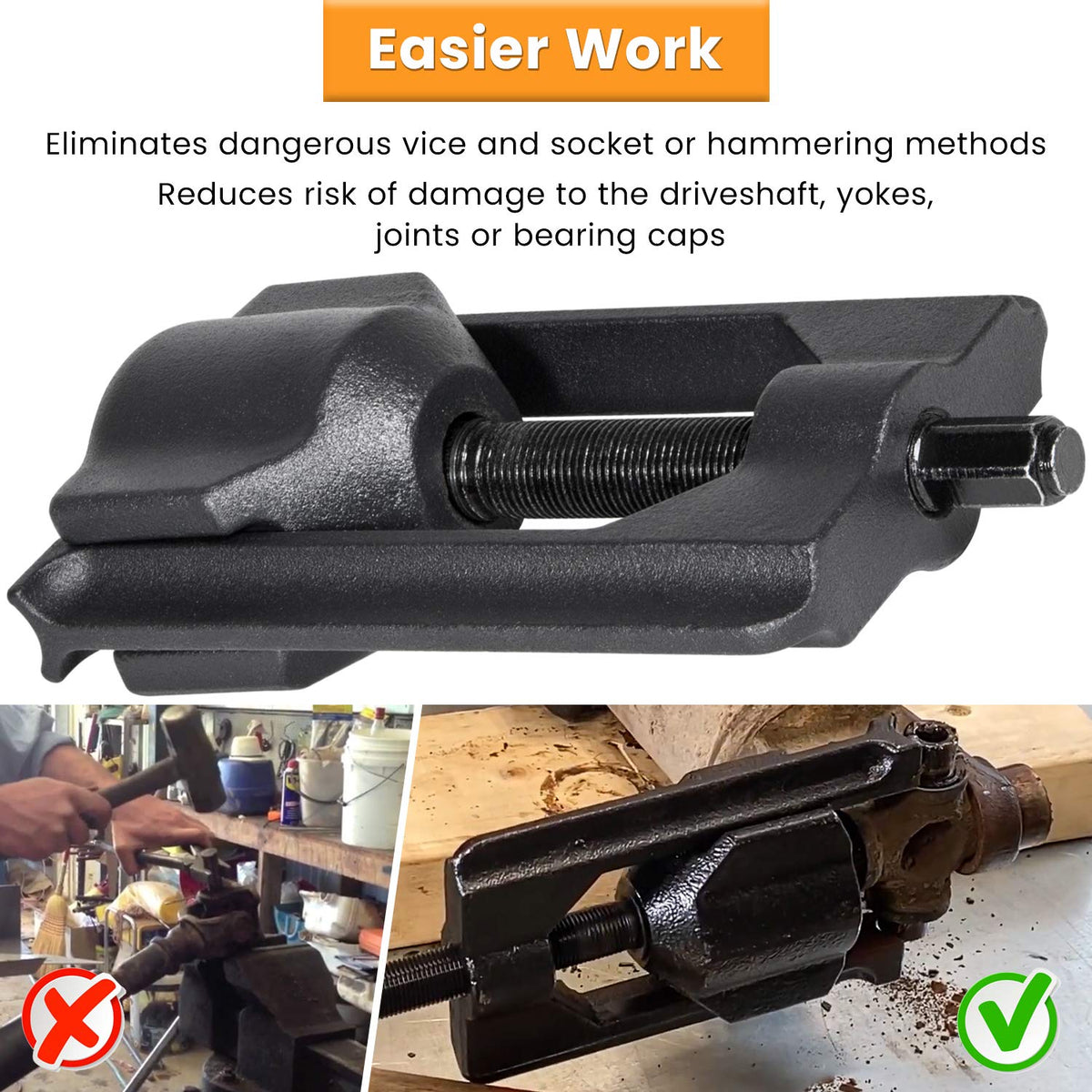 Heavy-Duty Universal Joint Puller Bearing Cup Installer Tool C224921