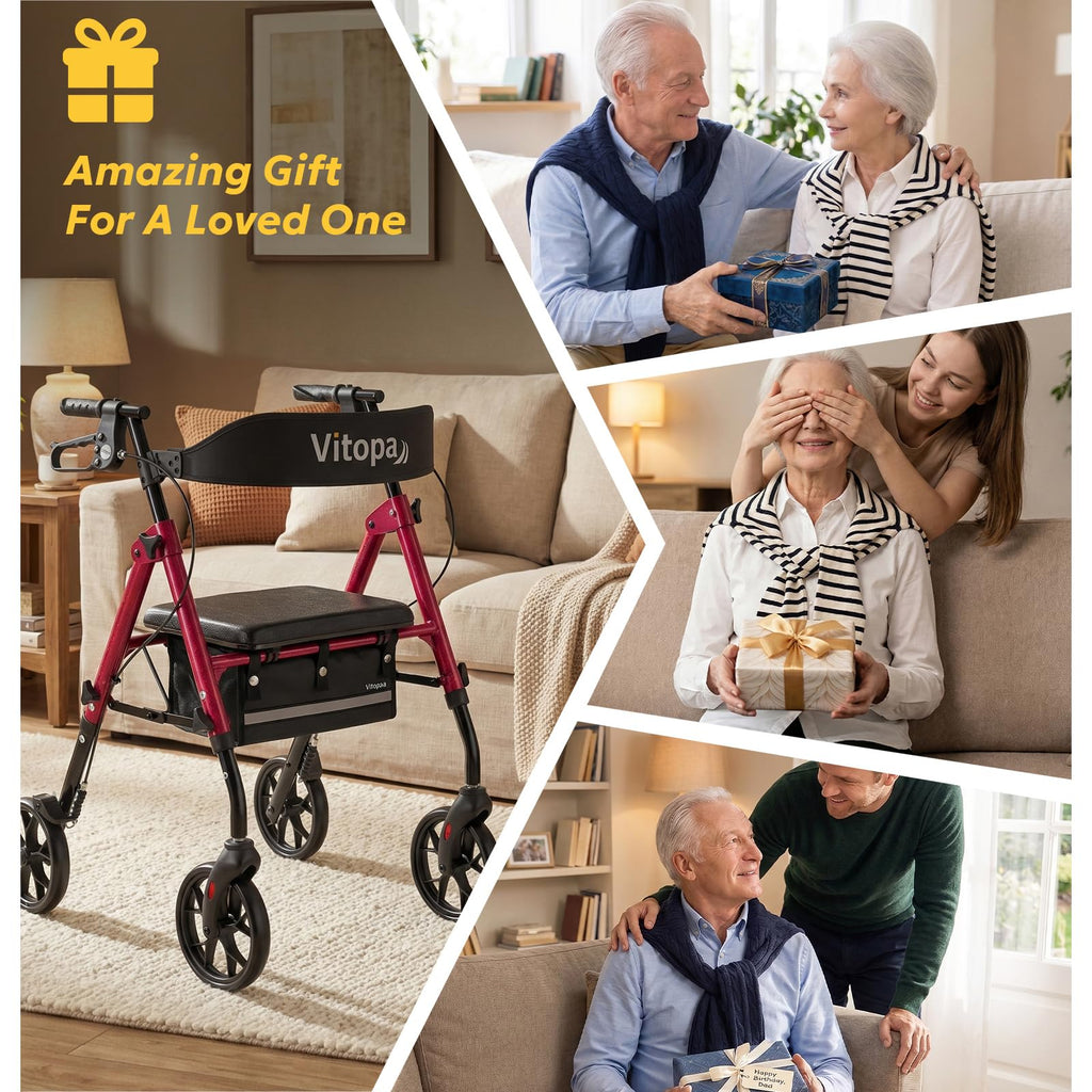Foldable Rollator with Seat M40563