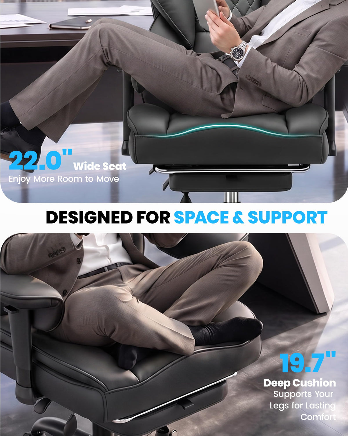 Office Chair with Adjustable Lumbar Support W7760