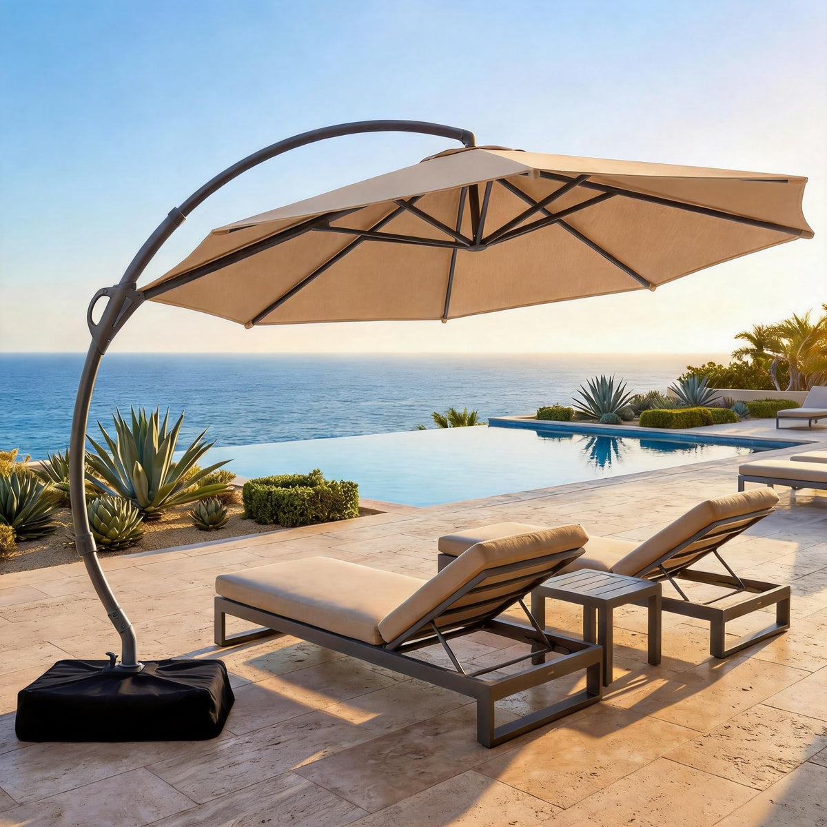 Patio Cantilever Umbrella with Base M3415