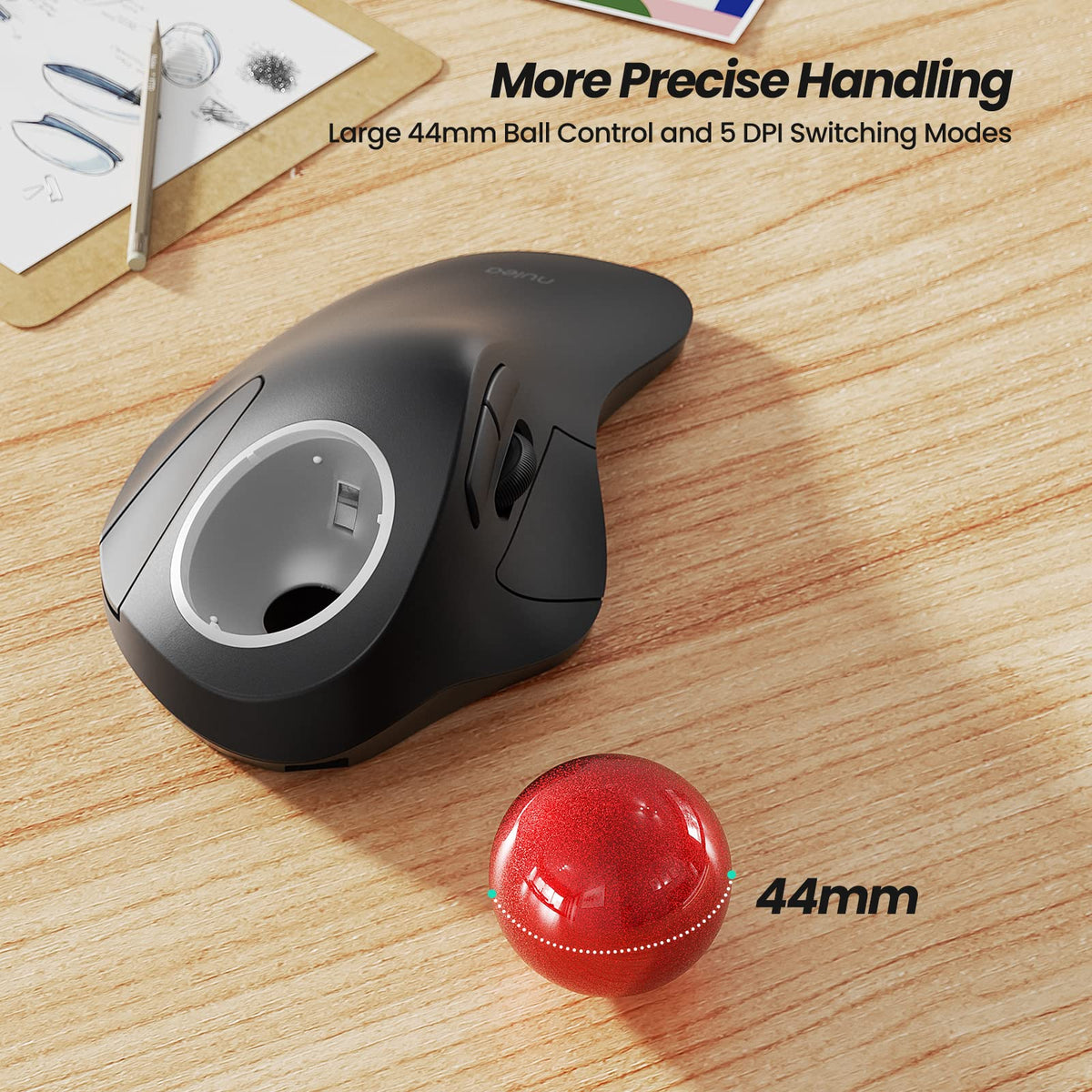 Wireless Ergonomic RGB Trackball Mouse R463703