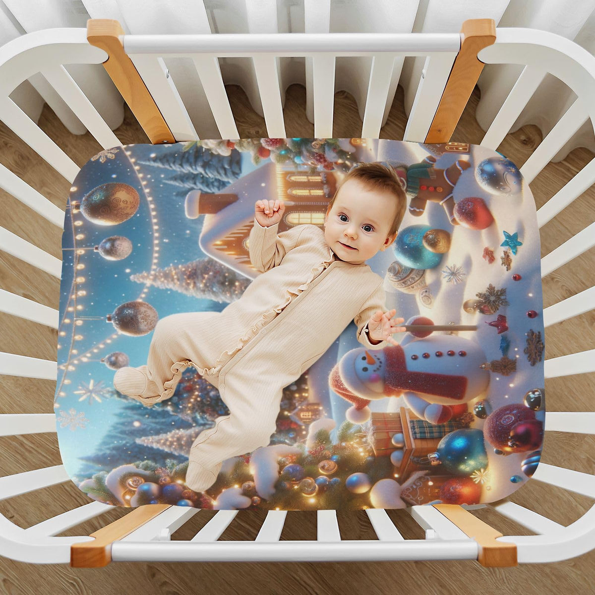 Soft Breathable Stretchy Microfiber Fitted Crib Sheets P152751