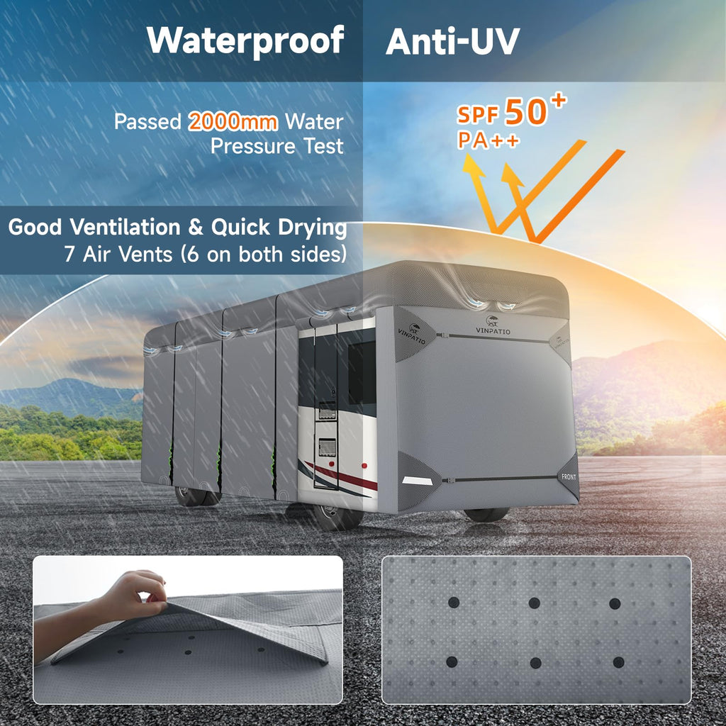 7 Layers Class A RV Cover with Straps K2448