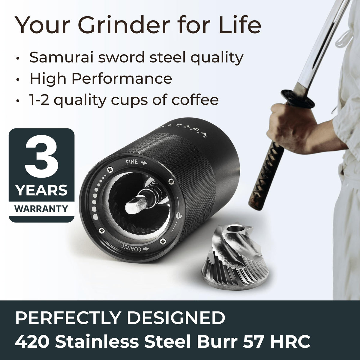 Manual Adjustable Conical Burr Coffee Grinder D64998