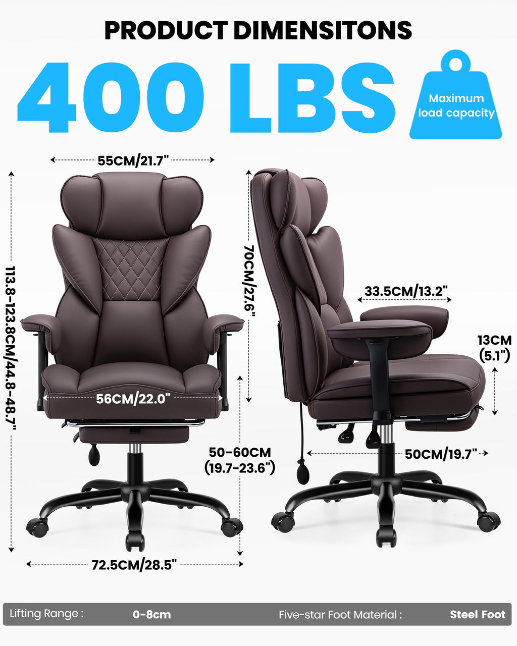 Office Chair with Adjustable Lumbar Support W7760