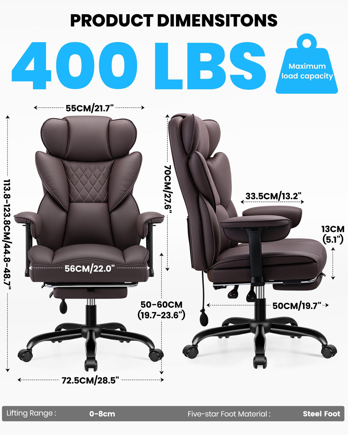 Office Chair with Adjustable Lumbar Support W7760