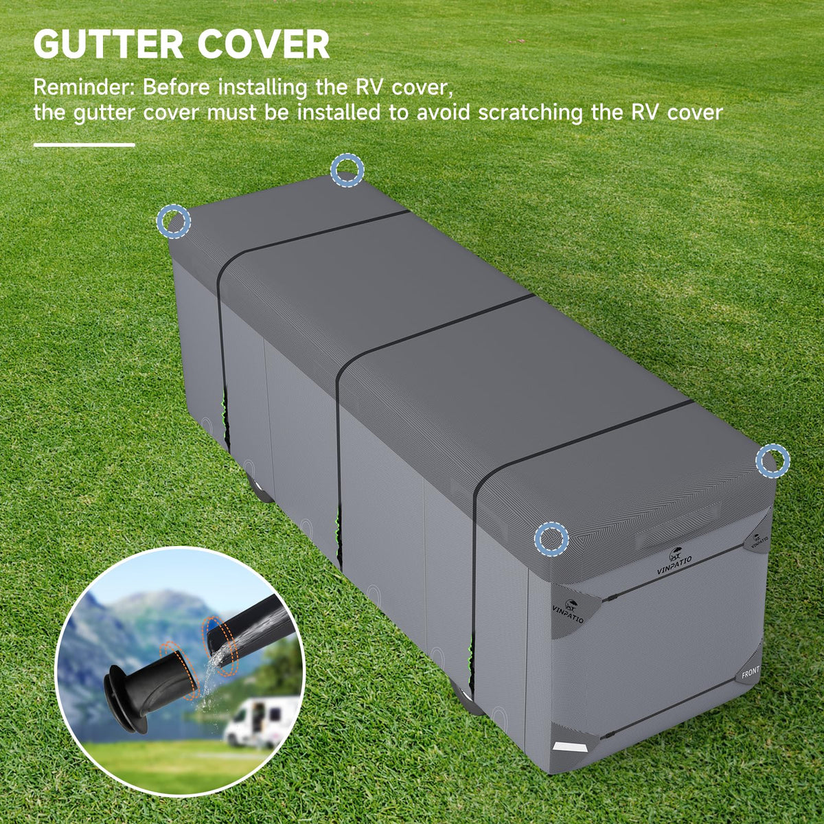 7 Layers Class A RV Cover with Straps K2448