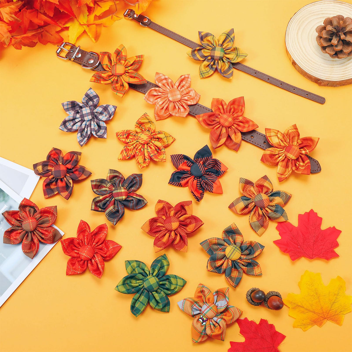 60 Pcs Fall Dog Collar E70266