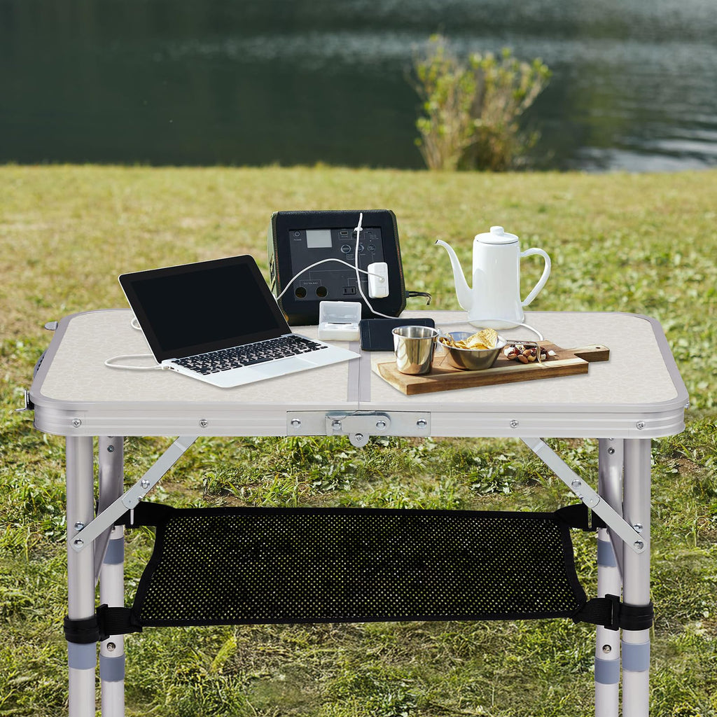 White 2ft Aluminum Folding Picnic Table F402