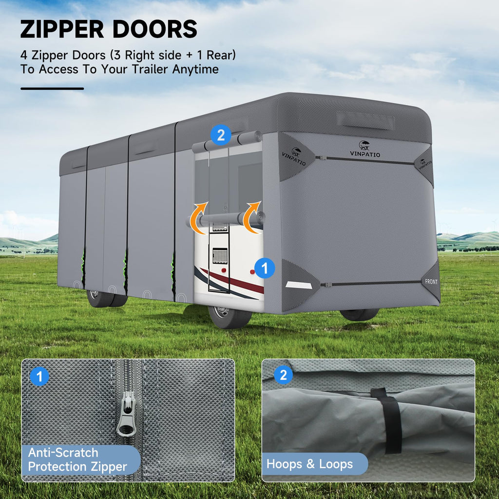 7 Layers Class A RV Cover with Straps K2448