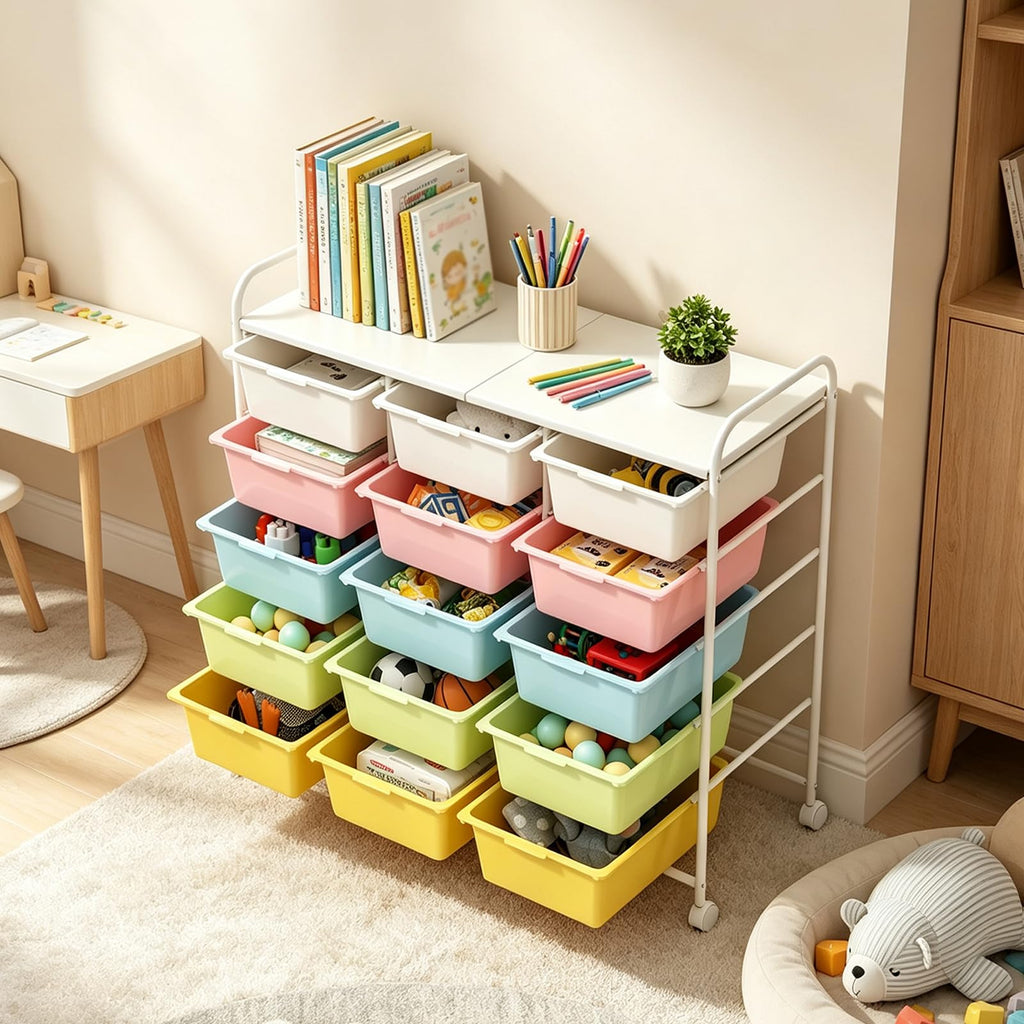 15 Drawer Rolling Storage Cart with Wheels R8942