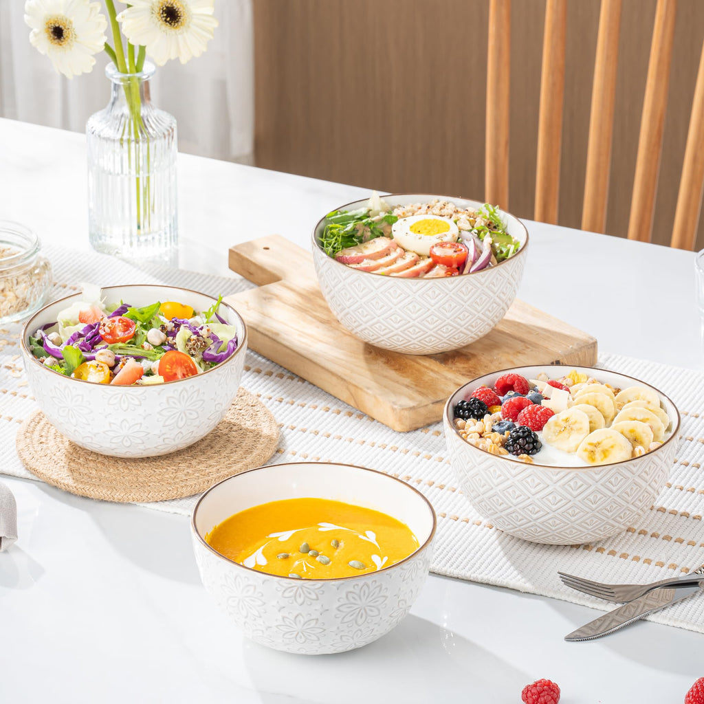 26 oz Ceramic Soup Bowls Set of 4 X340