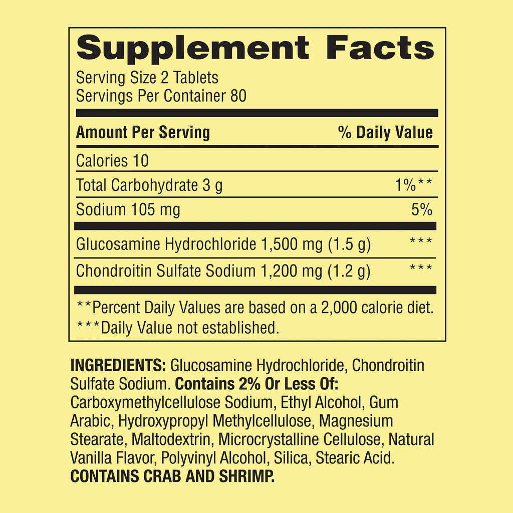 Triple Strength Glucosamine Chondroitin 160 Tablets N98241