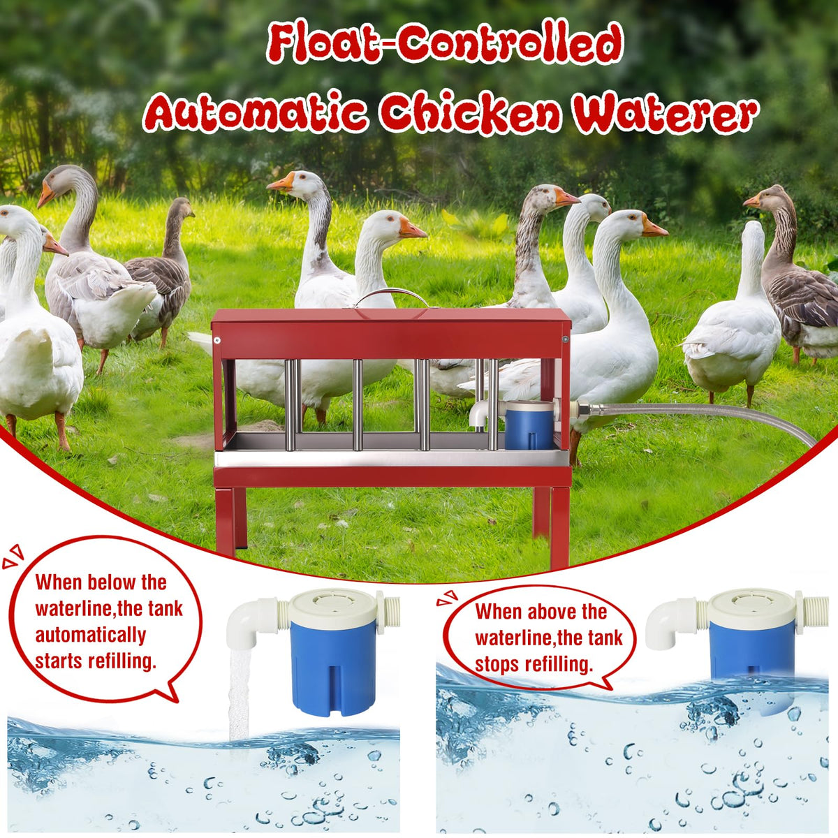 Stainless Steel Automatic Chicken Waterer N744